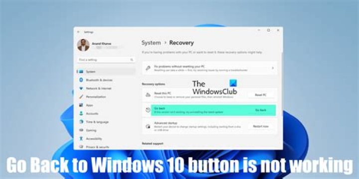 Go back to windows 10
