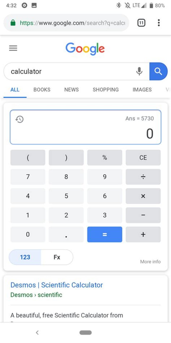 Google Calculator Material Theme