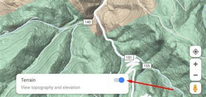 2022 01 31 Google Maps Terrain view