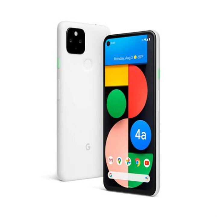 Google Pixel 4a front standing straight Google Pixel 4a front standing straight