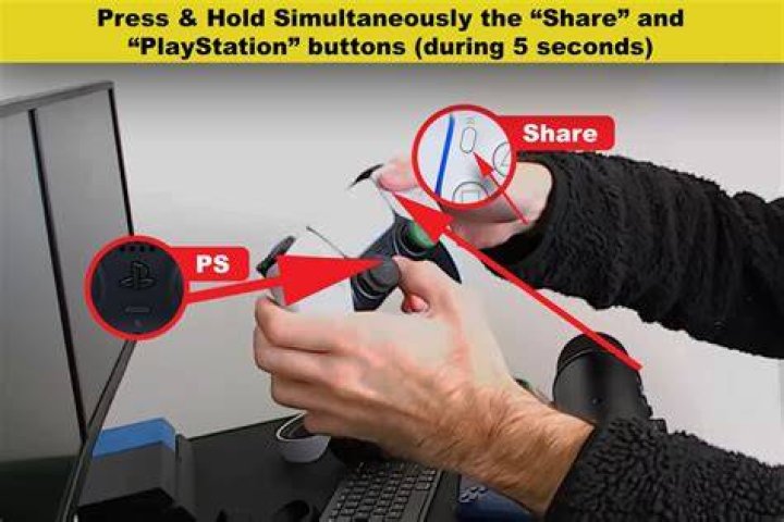 hold down ps button