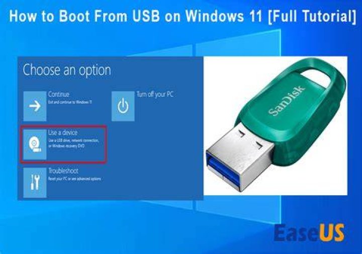How to boot from USB in Windows 10