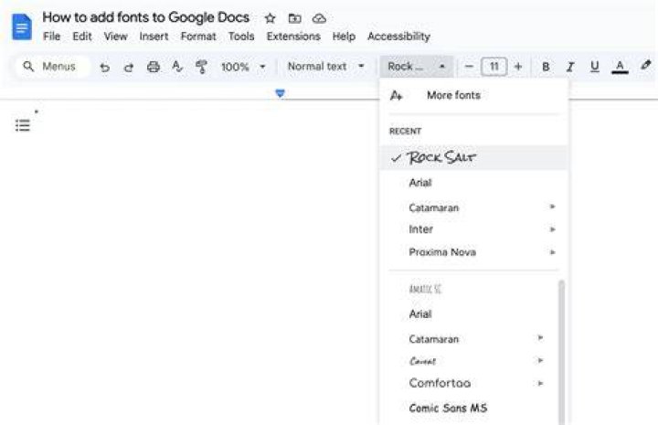 How to change or add fonts to Google Docs