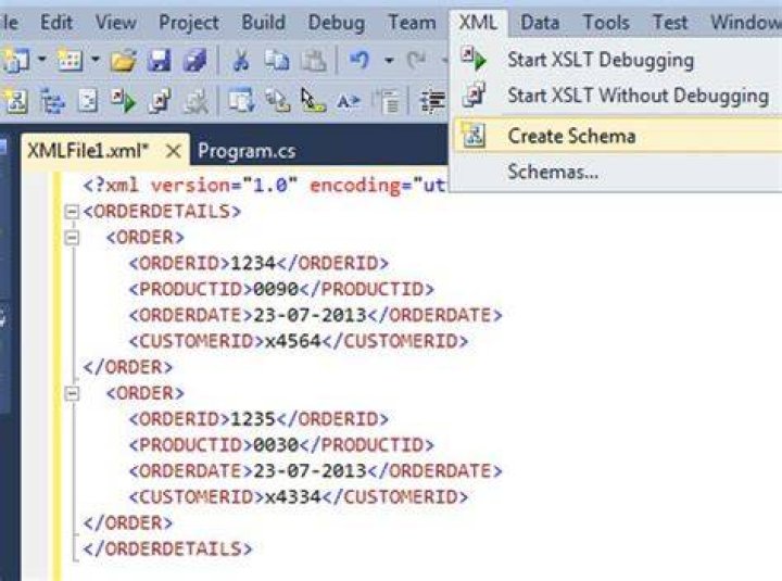 How To Create An Xsd File In Visual Studio