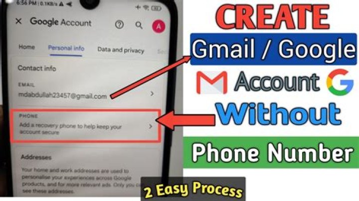How To Create Gmail Id Without Number