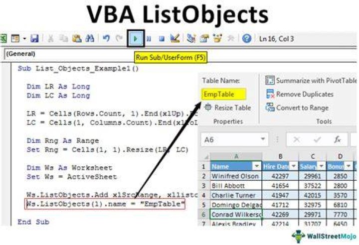 How To Create List Object In Excel Vba