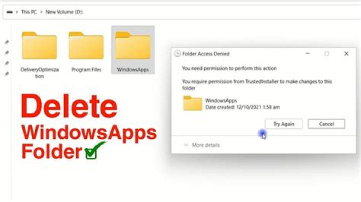 How to delete WindowsApps folders