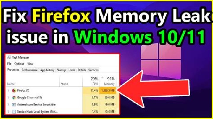 how to fix Firefox memory issues on Windows 10
