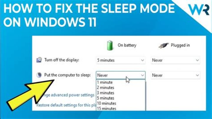 How to fix sleep mode on Windows 11