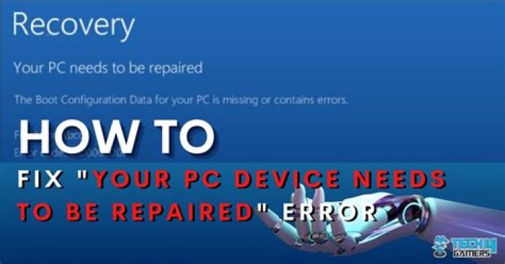How to fix Your PC/Device needs to be repaired error