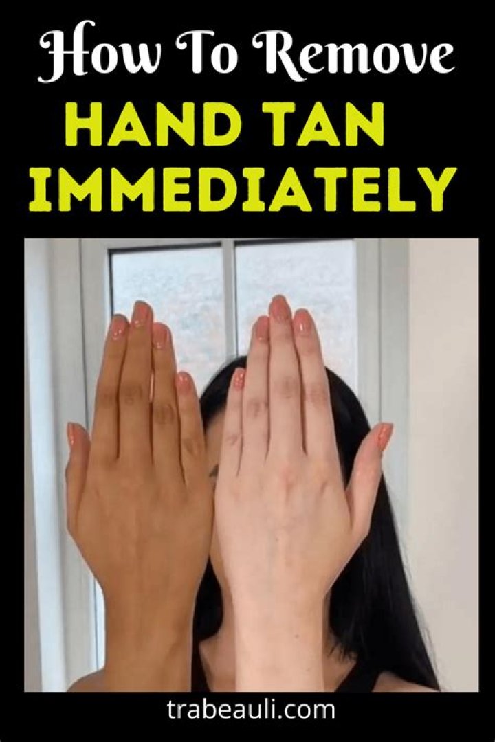 How To Get Self Tanner Off Hands