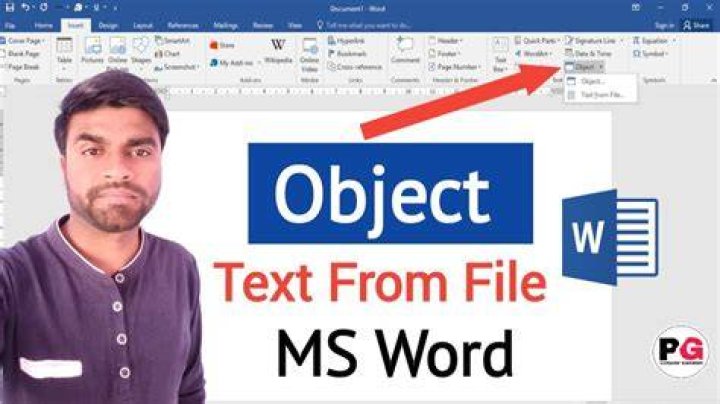 How To Insert Text As An Object In Word