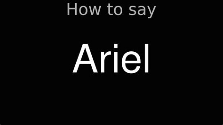 How To Spell Ariel