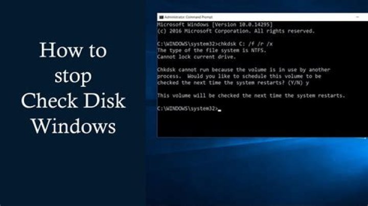 How to stop chkdsk Windows 10