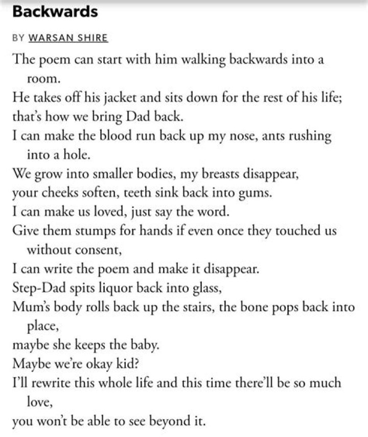 How To Write A Backwards Poem