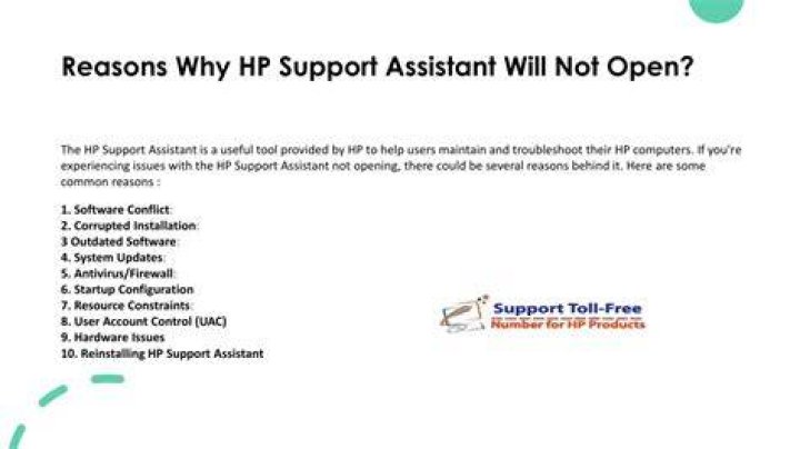HP Support Assistant will not open