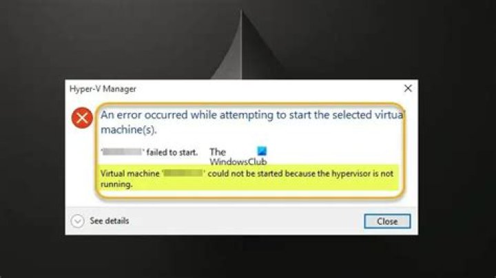 Hypervisor not running uninstall update