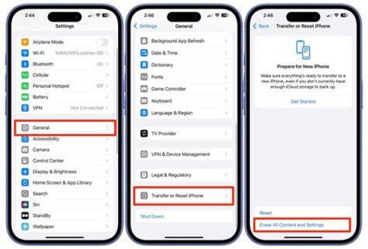 iphone reset