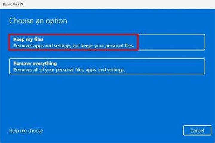 Keep my files option windows 11 vpn not working