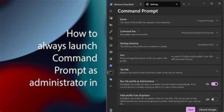 Launch Command Prompt tab in terminal