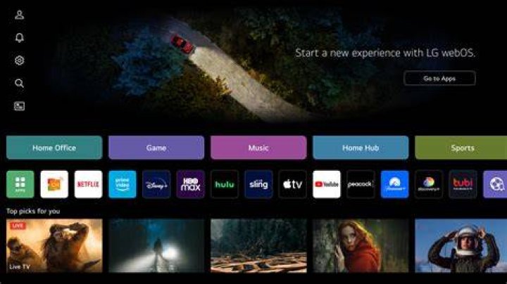 LG TV Web OS Navigation