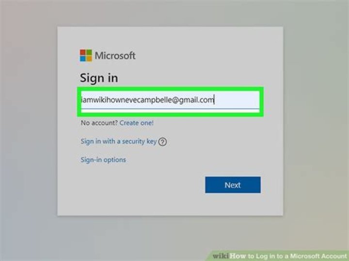 log into microsoft account