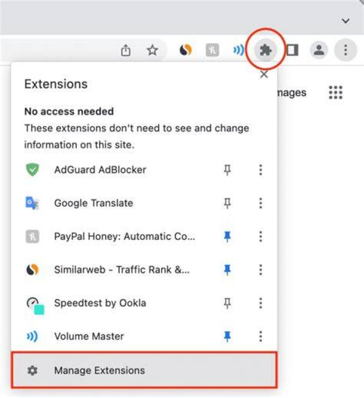 Manage extensions.
