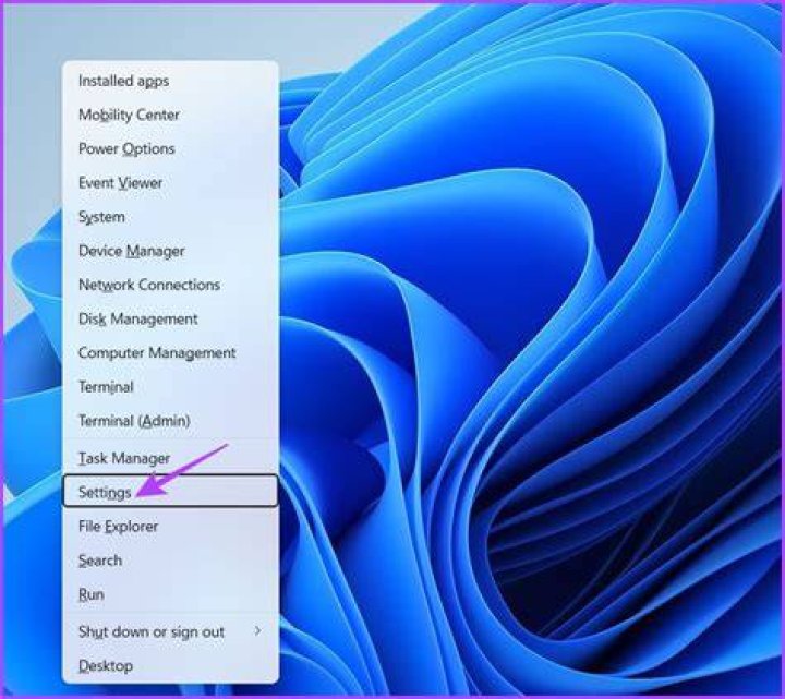 menu settings
