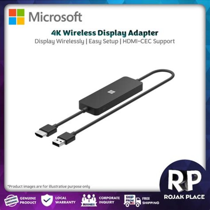 Microsoft Wireless Display Adapter Connects Windows 8 10 Android to HDTVs Monitors and Projectors