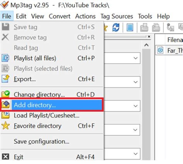 MP3Tag File Add directory