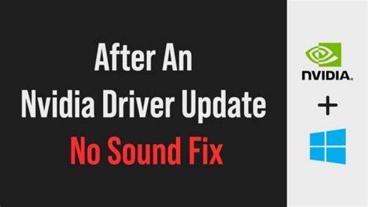 No sound after Geforce update