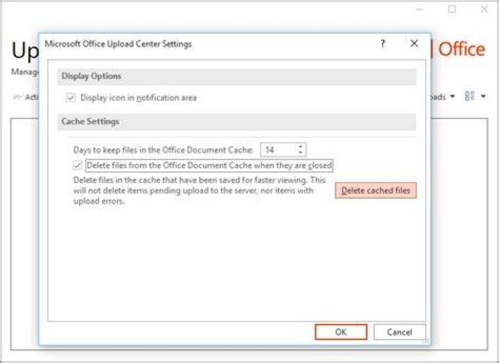 Office Upload Center - OLDfileCache An error occurred when accessing the Office Document Cache 