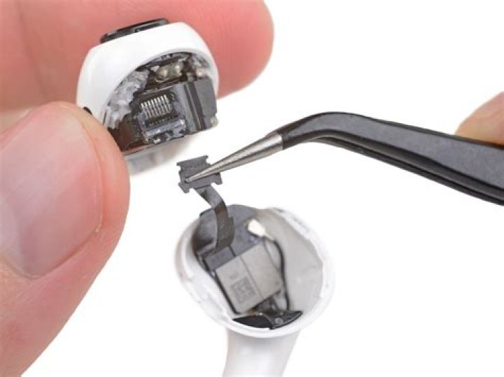 AirPods 3rd Gen 2 1 One third-generation AirPod inside an ear.