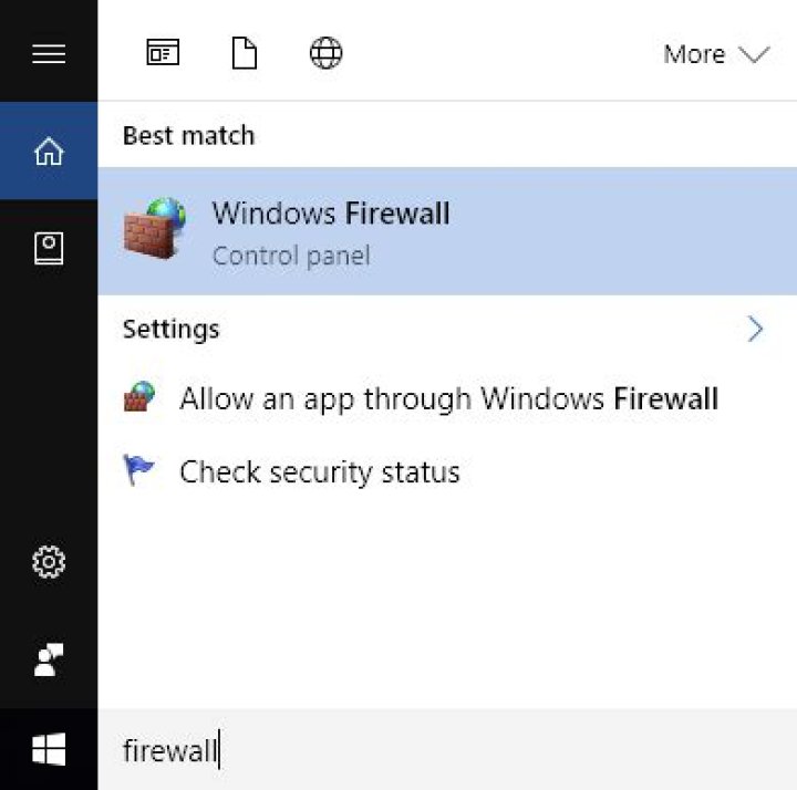 Open the firewall.