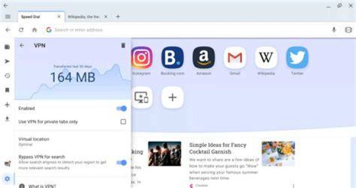 Opera Chrome OS VPN.