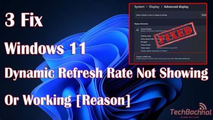 optional-updates-option windows 11 dynamic refresh rate not working