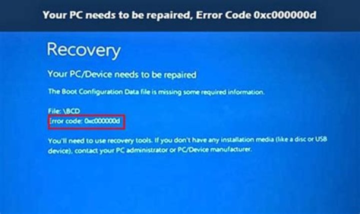 pc error code 0xc00000d