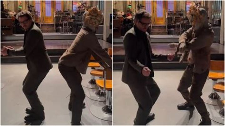 Pedro Pascal dancing with Tiff Haddish
