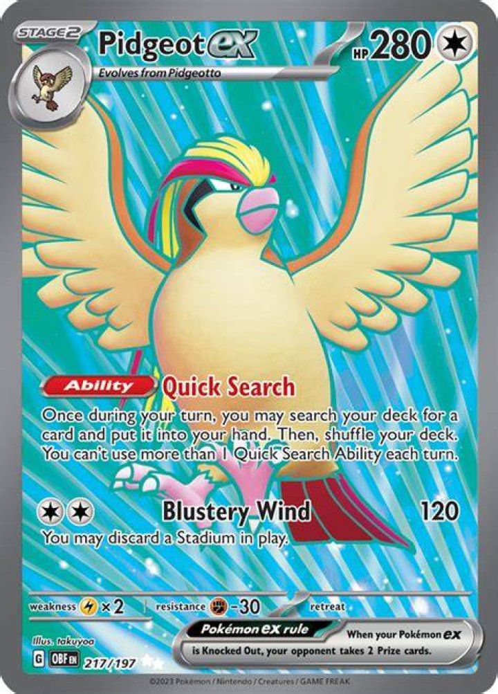 Pidgeot ex (Obsidian Flames 164)