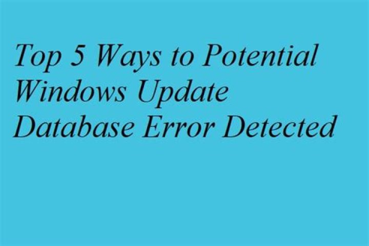 potential Windows Update database error detected