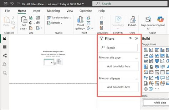 power bi options filter
