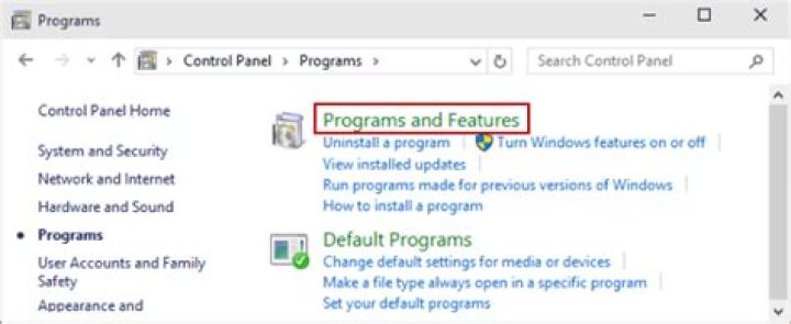 The Programs and Features applet Programs and Features Control Panel applet how to fix hulu unsupported browser