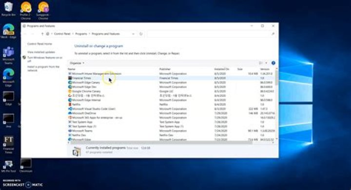 Programs and Features