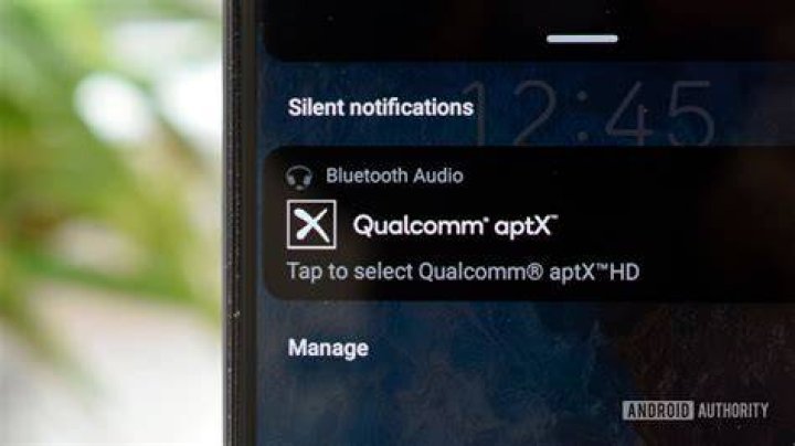 Qualcomm aptX audio notification on phone