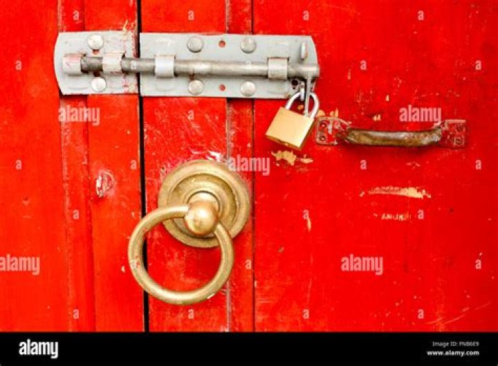 Red locked door