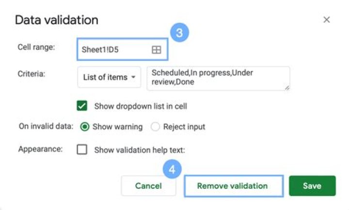 remove validation