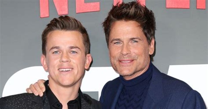 Rob Lowe and son John Owen Lowe participate in the strike.
