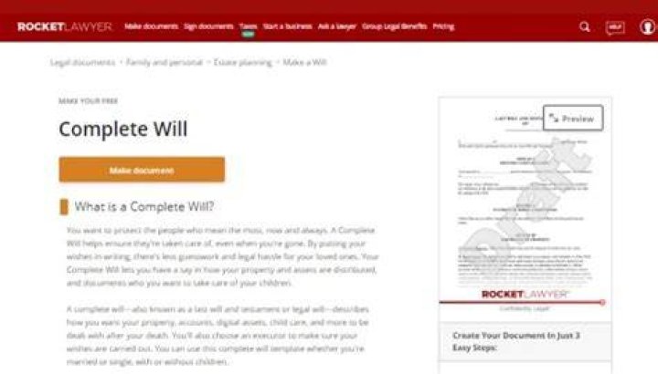 Rocket-Lawyer will software