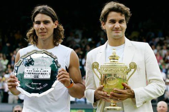 Roger Federer and Rafael Nadal 2008 Wimbledon