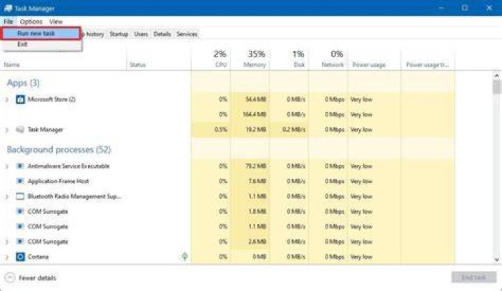 run new task windows 10 administrator privileges not working